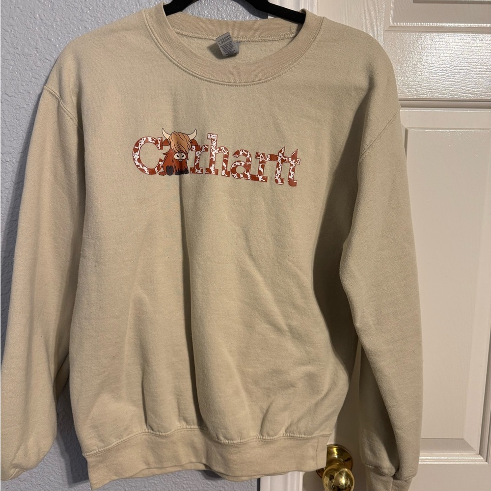 Highland cow Carhartt inspired sweatshirt